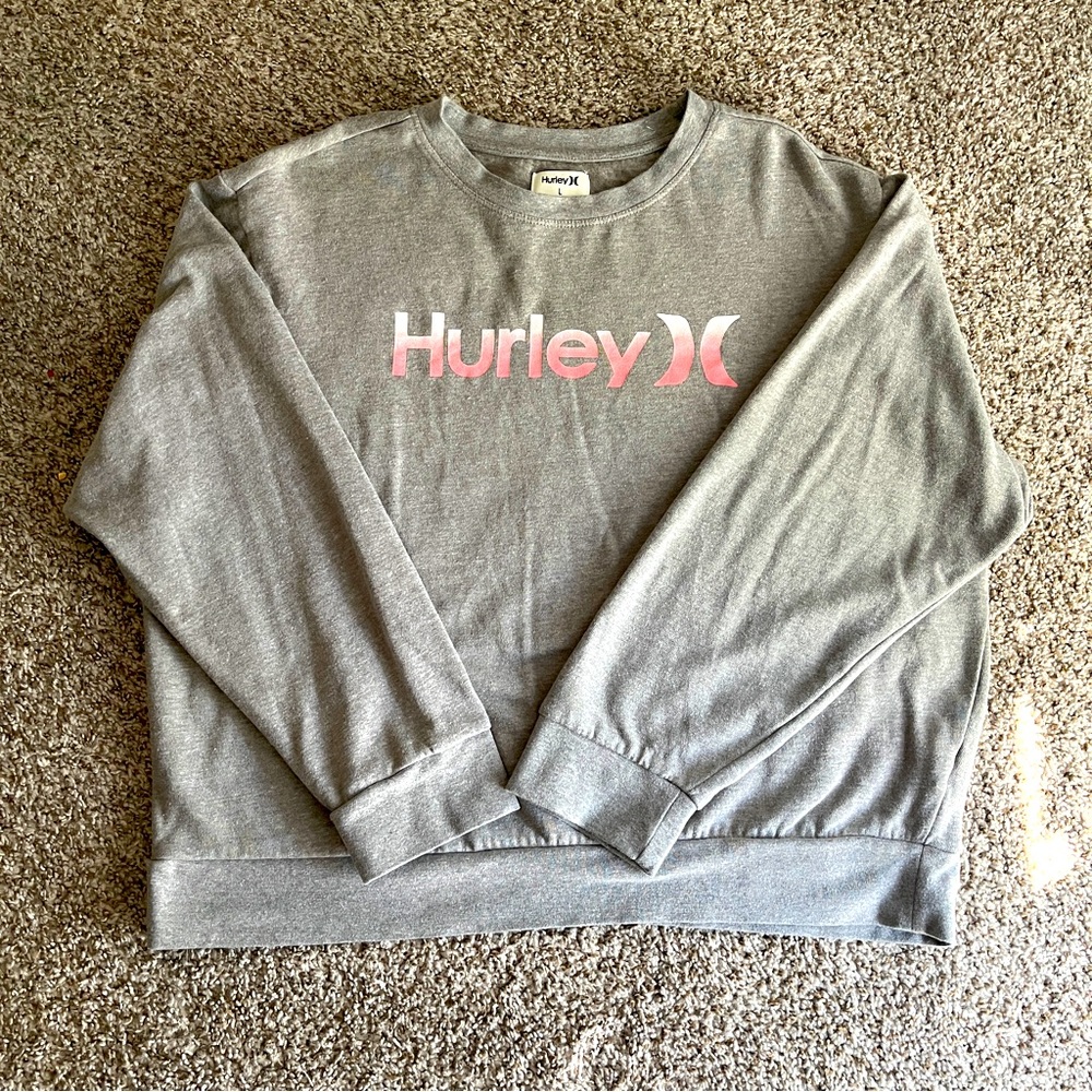 Hurley sweat shirt for Women Large Gray